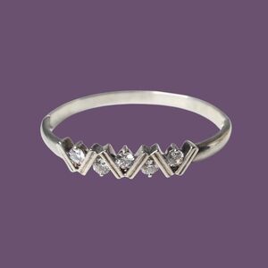Vintage Silver Plated Oval Hinge Bangle With CZ Crystals
